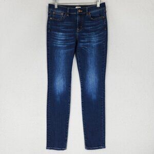 J Crew Jeans Womens 27 Blue Stretch Skinny Leg Dark Wash Denim Casual Classic